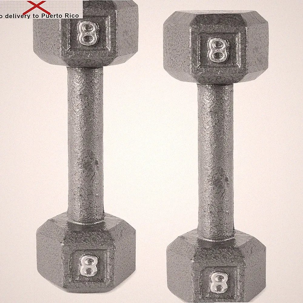 Barbell Cast Iron Dumbbell Weights, 8 Lb. Pair Fast delivery