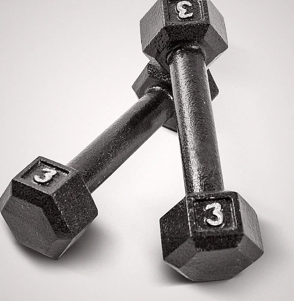 Barbell Cast Iron Hex Dumbbell | Multiple Options