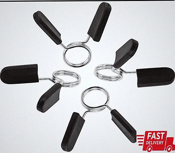 Barbell Clamps Dumbbell Spring Clip Circlip Collars 1 Inch Weight Bars Clips Fit
