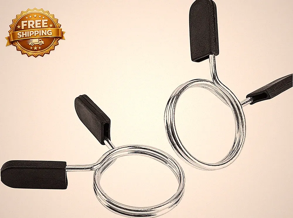 Barbell Clips Olympic Barbell Clamps Collars 2 Inches Weight Bars Lock Dumbbell