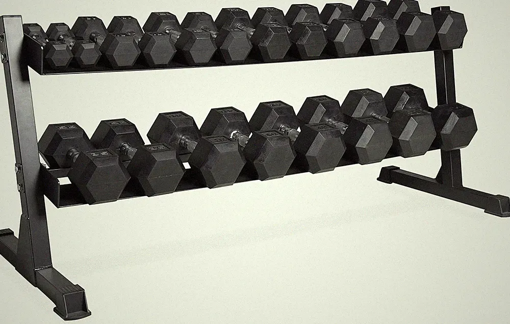 Barbell Dumbbell Set with Rack | Multiple Options 280 Lb, 550 Lb & 1200 Lb