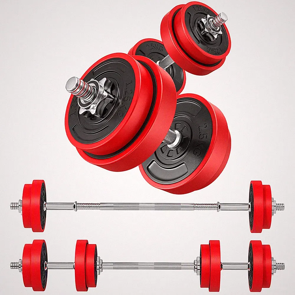 Barbell Dumbbells 2-in-1 Combo Free Weight Set, 44 lbs.