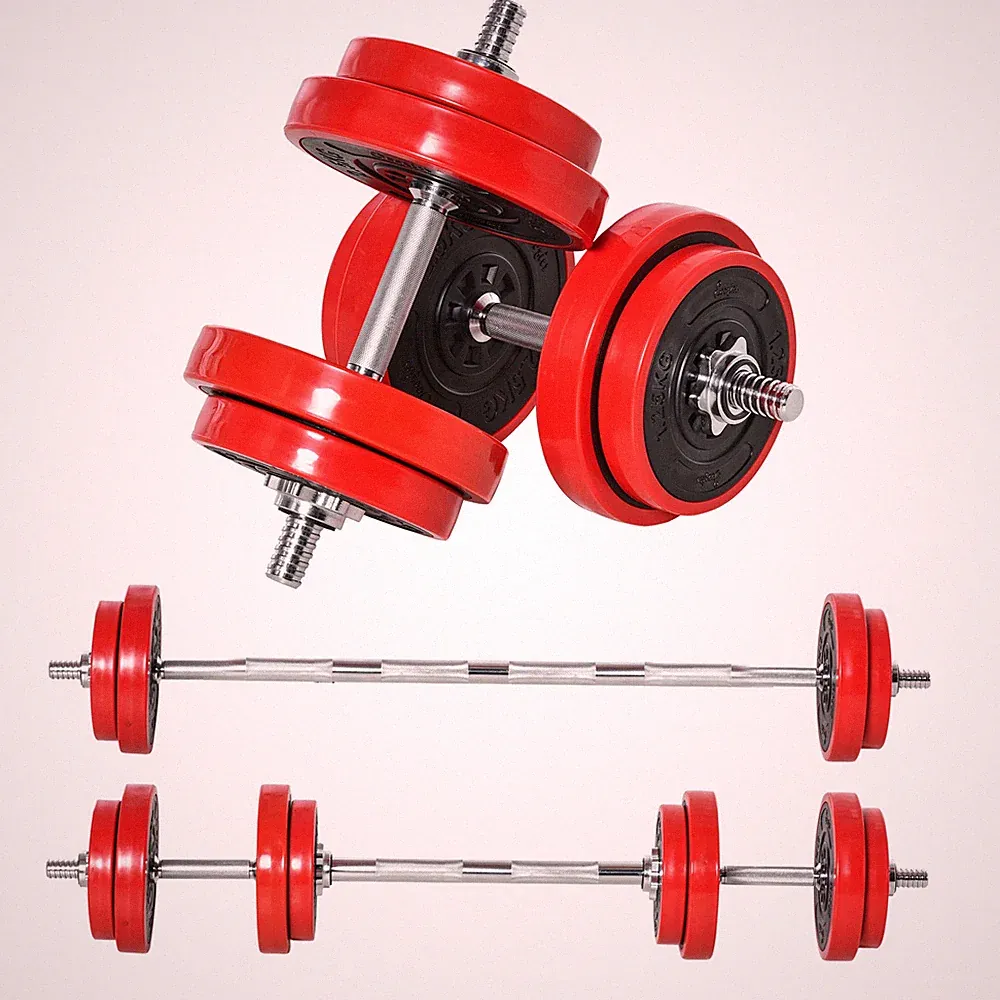 Barbell Dumbbells 2-in-1 Combo Free Weight Set, 44 lbs.