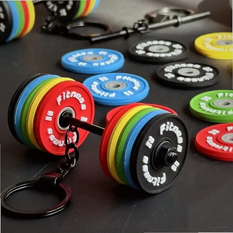 Barbell Keychain Dumbbell Keychain Gym Fitness Gift for Gym Lovers Trainer