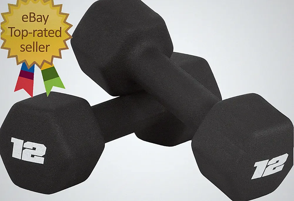 Barbell Neoprene Dumbbell Weights Pairs & Sets Black for EAsy use and carry