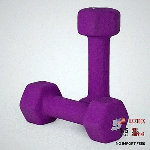 Barbell Neoprene Dumbbell Weights Pairs & Sets | Color Series 5 lb Pair
