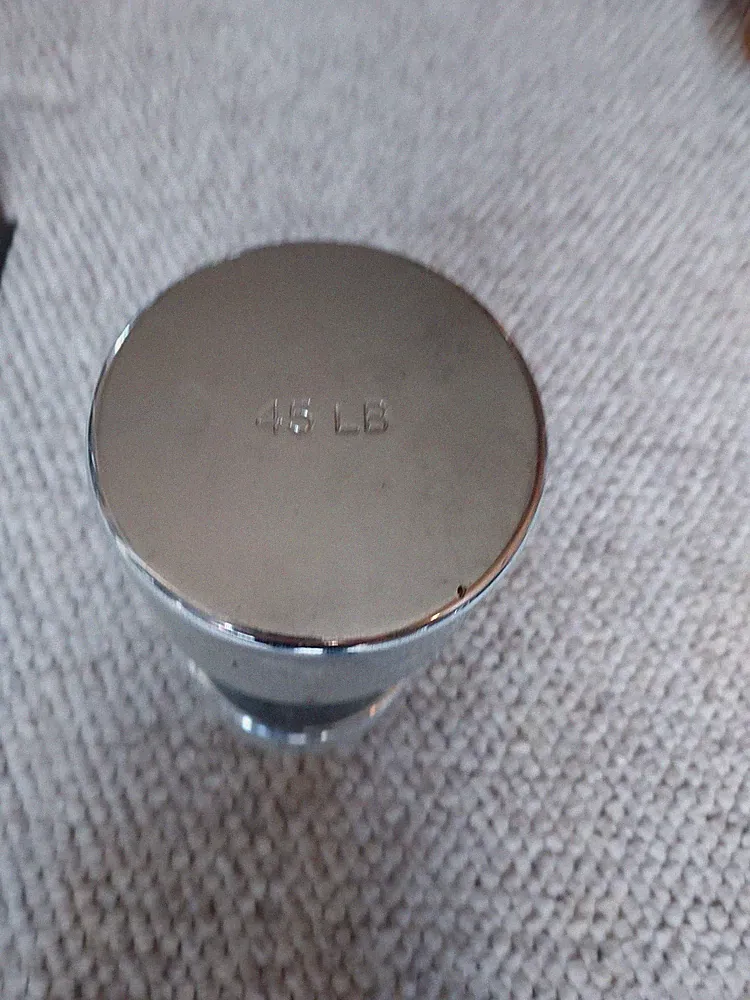 Barbell, Silver, New, Unbranded, 45lb.+45lb., 90lb Total Weight