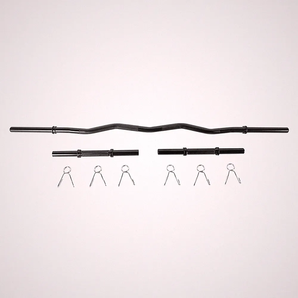Barbell Standard 1” Curl Bar and Dumbbell Handle Set