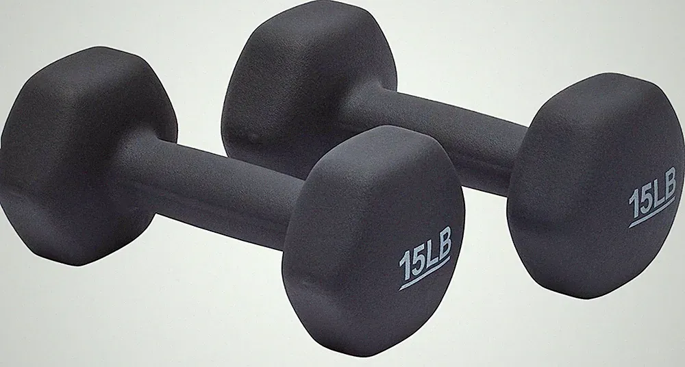 Basics Easy Grip Workout Dumbbell, Neoprene Coated, Various Sets and Weights ava