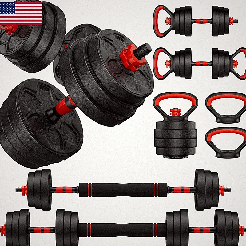 Bdshe Adjustable Dumbbell Set 20/33/45/70/90Lbs Weight Set Connector 4 In1