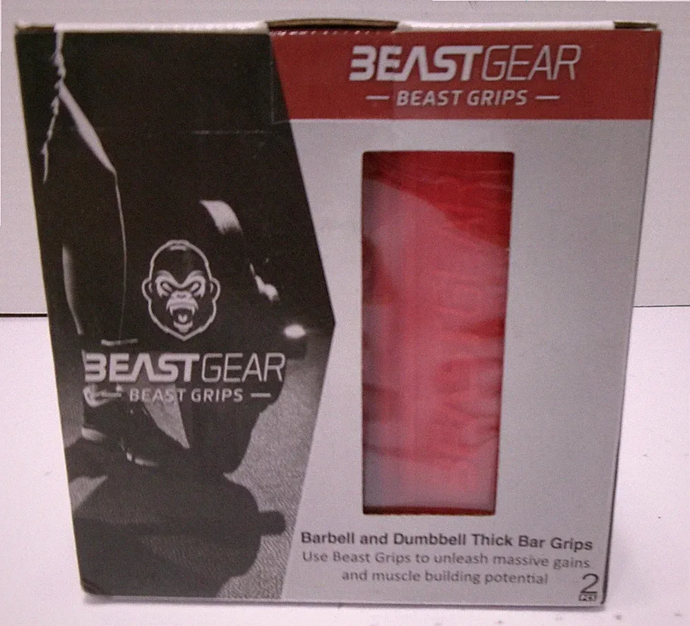 Beastgear Beast Grips Barbell Dumbell Pullup Bar Grips Thick Rubber Grip