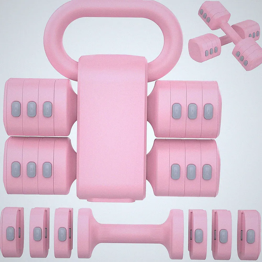 Best Hezeyferg Adjustable Dumbbell Set, 2-in-1 Hand Weights with Kettlebell Form