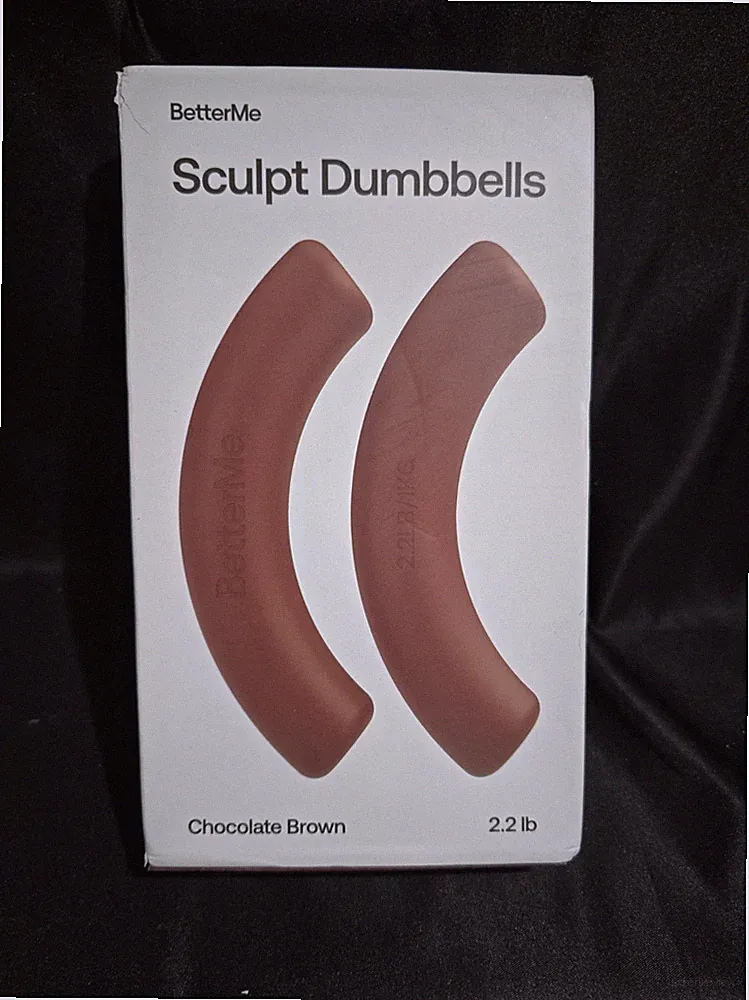 Better Me Sculpt Dumbbells Chocolate Brown 2.2lb Each Pilates Yoga Weights Pair