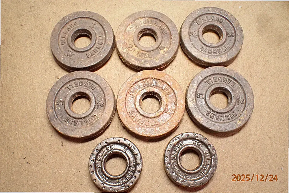 BILLARD 2.5 1.25 LBS POUND SMALLER DIAMETER DUMBBELL WEIGHT PLATES FOR 1-1/8"