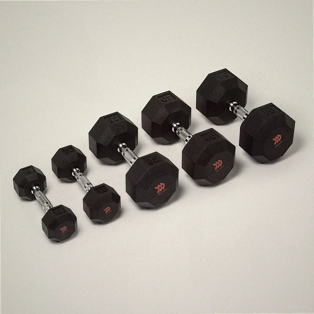 BLACK - ALL IN MOTION HEX DUMBBELL 50LB