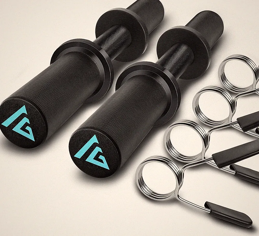 Black Olympic Dumbbell Handle Dumbbell Bar for 2" Olympic Weight Plates Home Gym