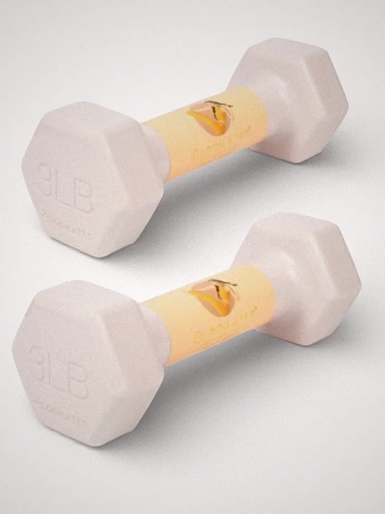 Blogilates 3 lb Dumbbell Set Pair Pink Hand Weights Strength Training Exercise