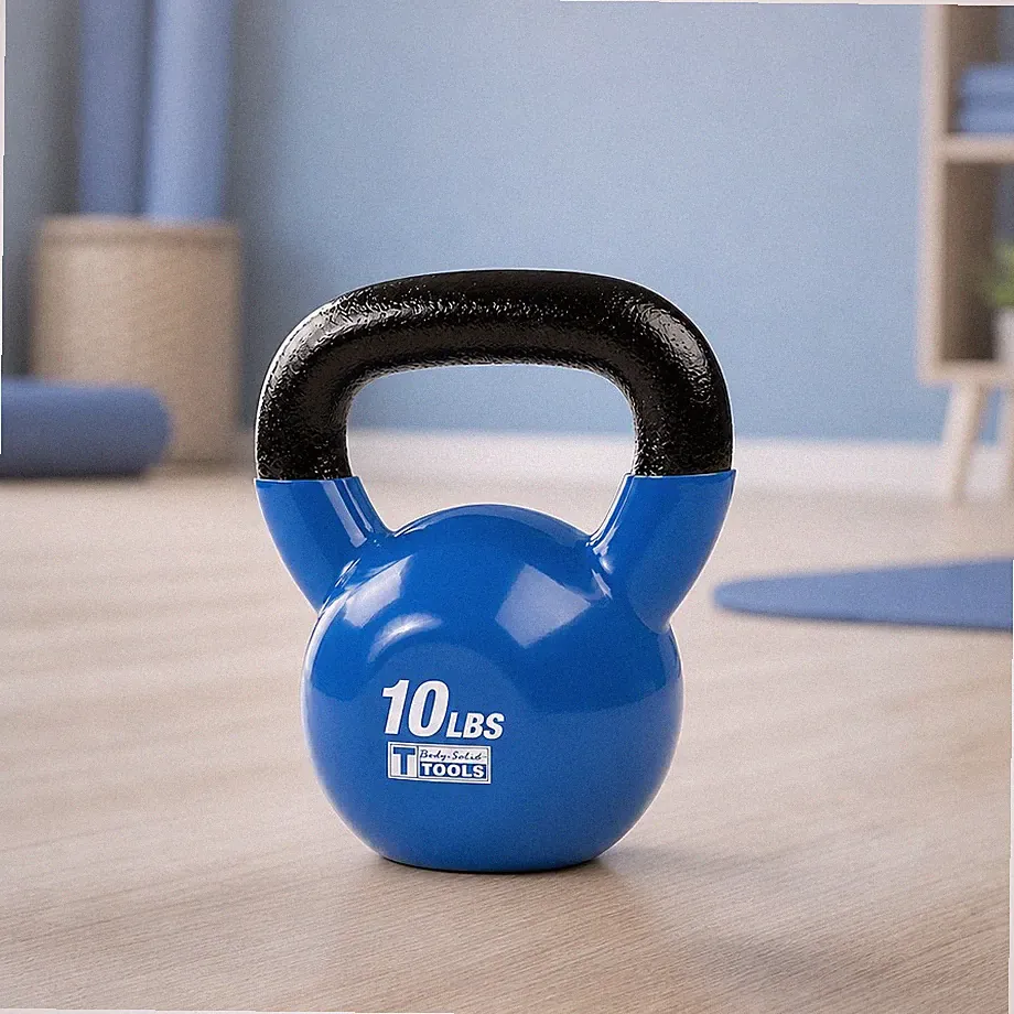 Body-Solid 10 lb Vinyl Dipped Kettlebell
