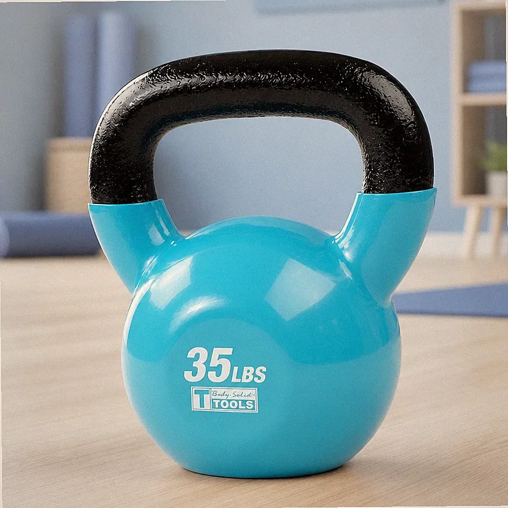 Body-Solid 35 lb Vinyl Dipped Kettlebell