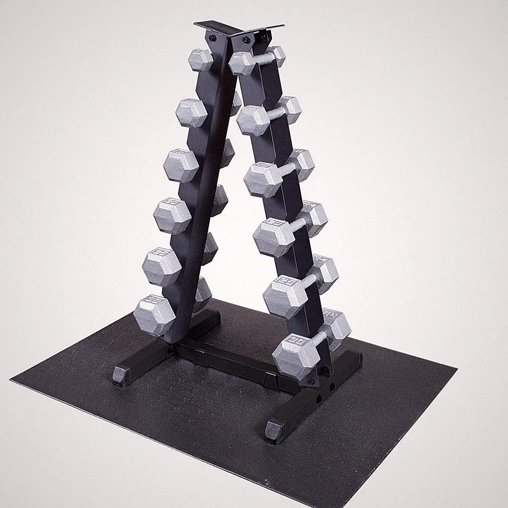 Body-Solid 5-30 lb. Hex Dumbbell Package with Rack