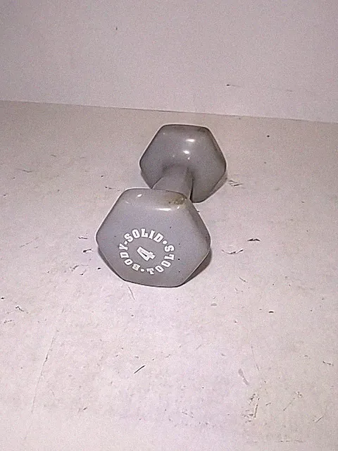 Body Solid BSTVD4PR 4 lbs Vinyl Dumbell Light Gray 1 piece