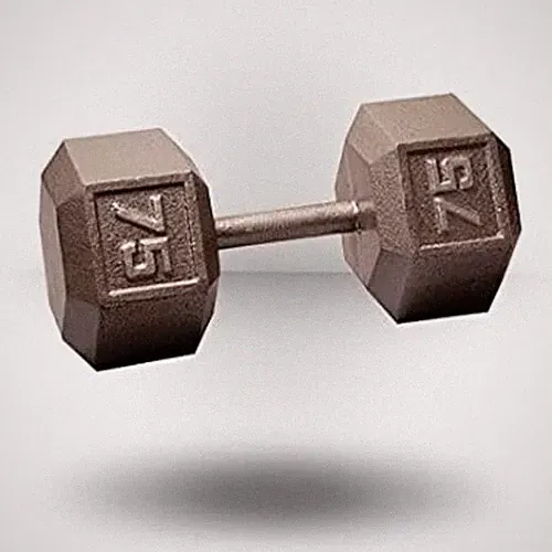 Body-Solid Cast Iron Hexagon Dumbbell, Hand Weights For Men and Women