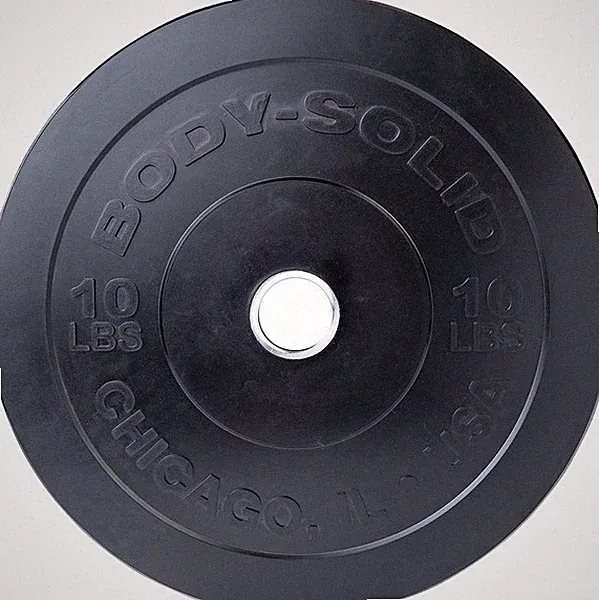 Body-Solid Chicago Extreme Bumper Plate - Rubber Weight Plates, Olympic Plates