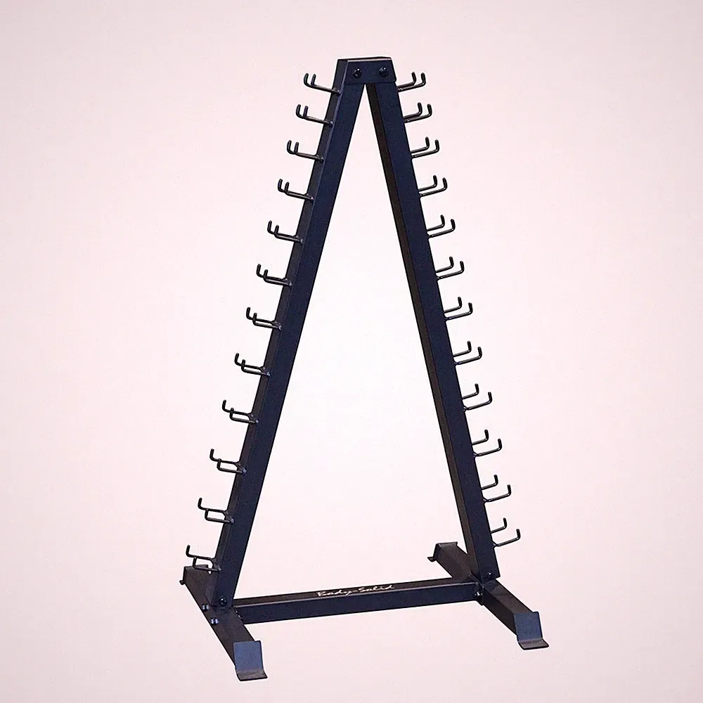 Body-Solid GDR24B Vertical Dumbbell Rack 12 Pair Vinyl Neoprene Weight Storage