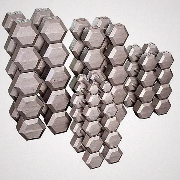 Body Solid Grey Hex Dumbbell Set