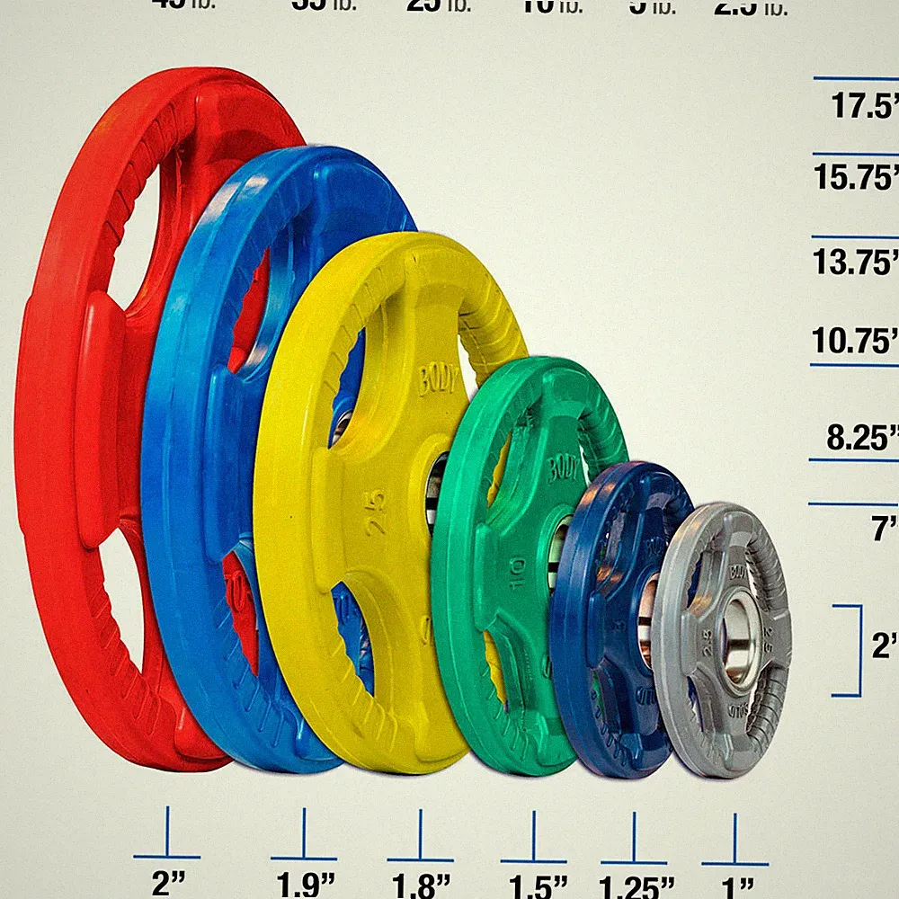Body-Solid Olympic Color Grip Weight Plates 2.5, 5, 10, 25, 35, 45 lb.
