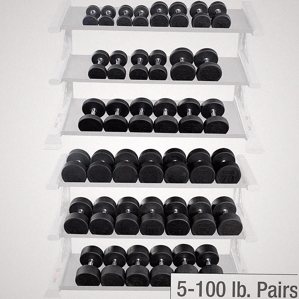 Body-Solid Premium Round Rubber Dumbbell Sets