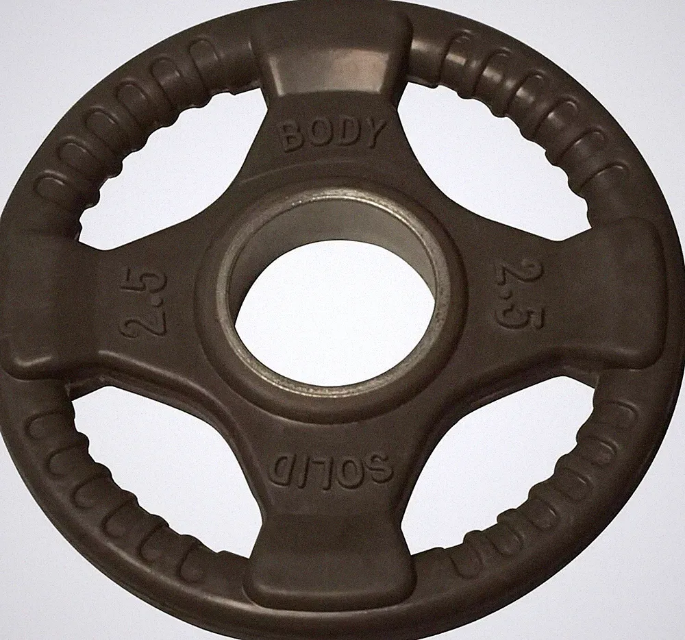 Body-Solid Quad Grip Design Rubber Plate - Olympic Weight Plates