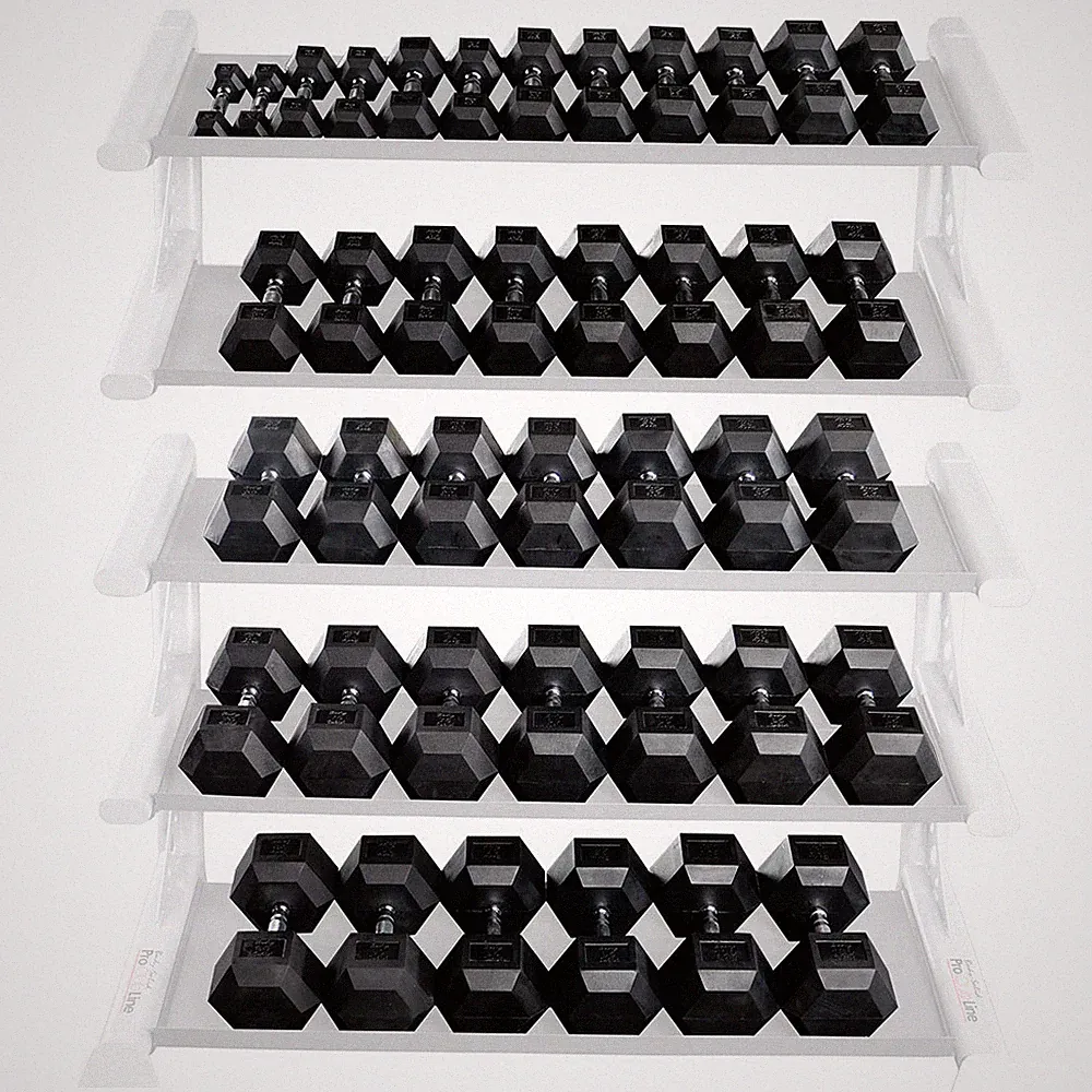 Body-Solid Rubber Coat Hex Dumbbell Sets