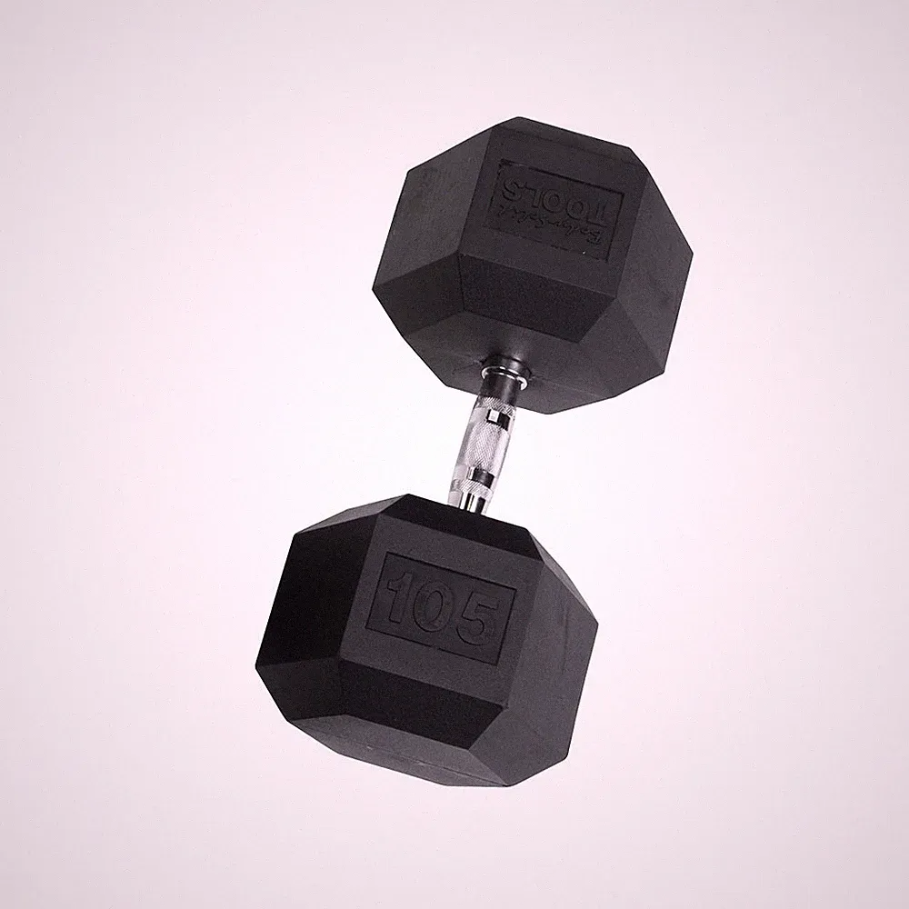 Body-Solid 100 Lb Rubber Hex Dumbbells