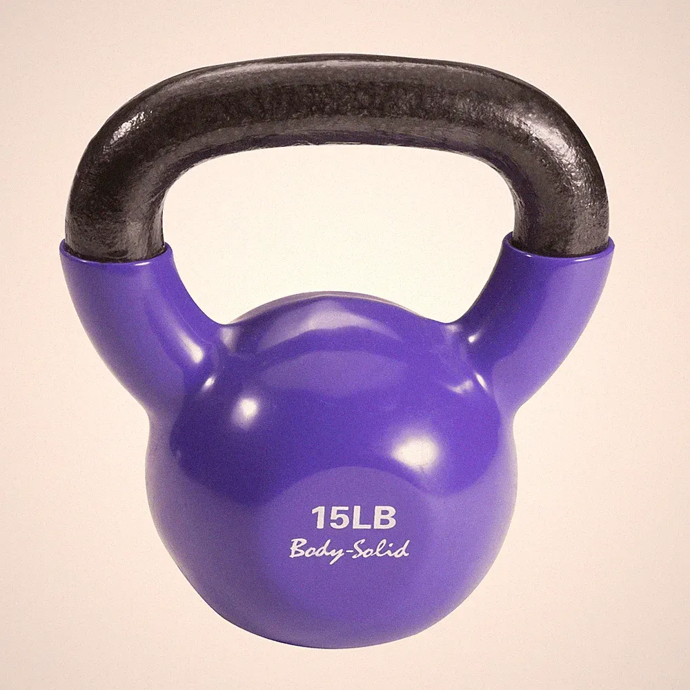 Body Solid Tools - KBV15 15 lb. Vinyl Dipped Kettlebell