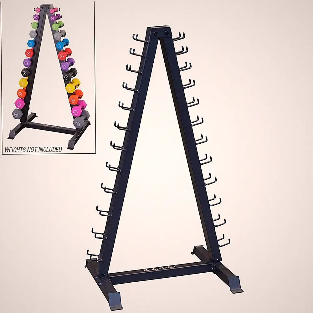 Body-Solid Vertical Vinyl and Neoprene Dumbbell Rack