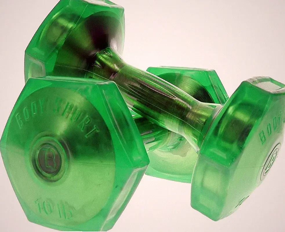 Body Sport Urethane Aerobic Dumbbells Pair+Solid Steel Core&Ergonomic