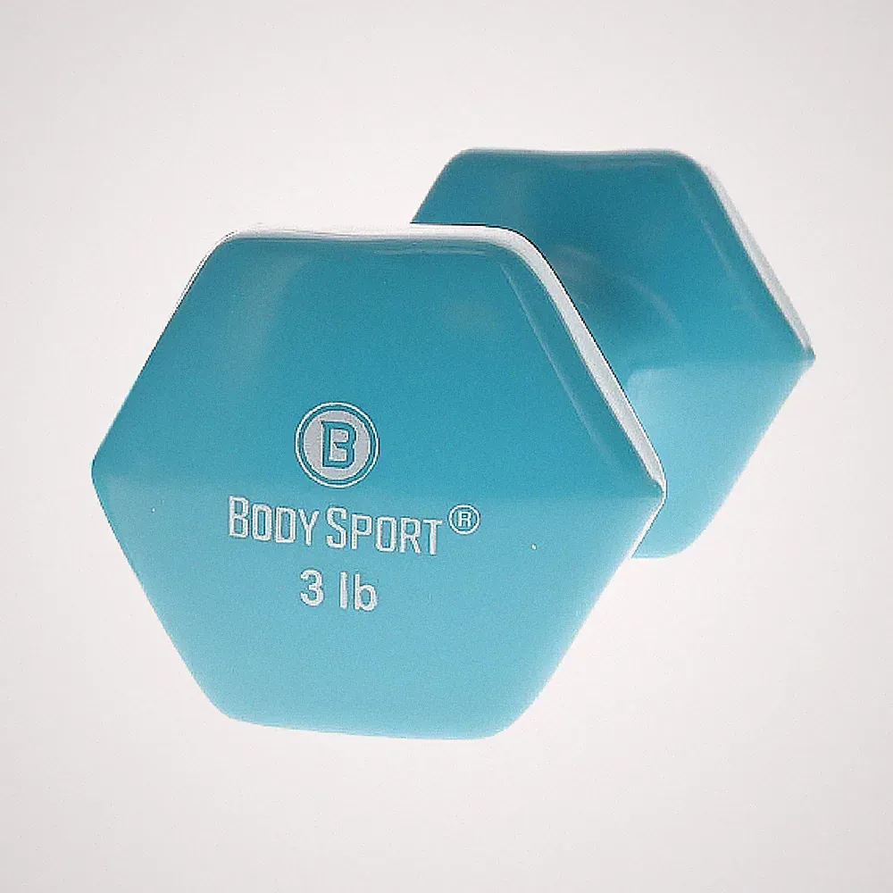 Body Sport Vinyl Coated Dumbbell Weight (Single) - Strength Training Equipment