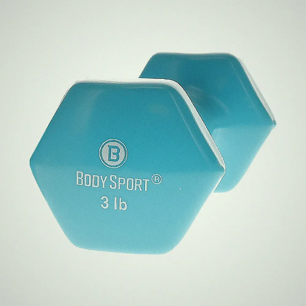Body Sport Vinyl Coated Dumbbell Weight (Single) - Strength Training Equipment