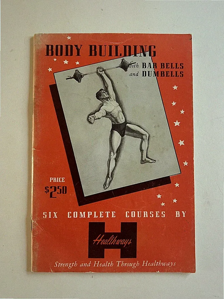 BODYBUILDING with BARBELLS and DUMBELLS booklet/course RICHARD KLINE