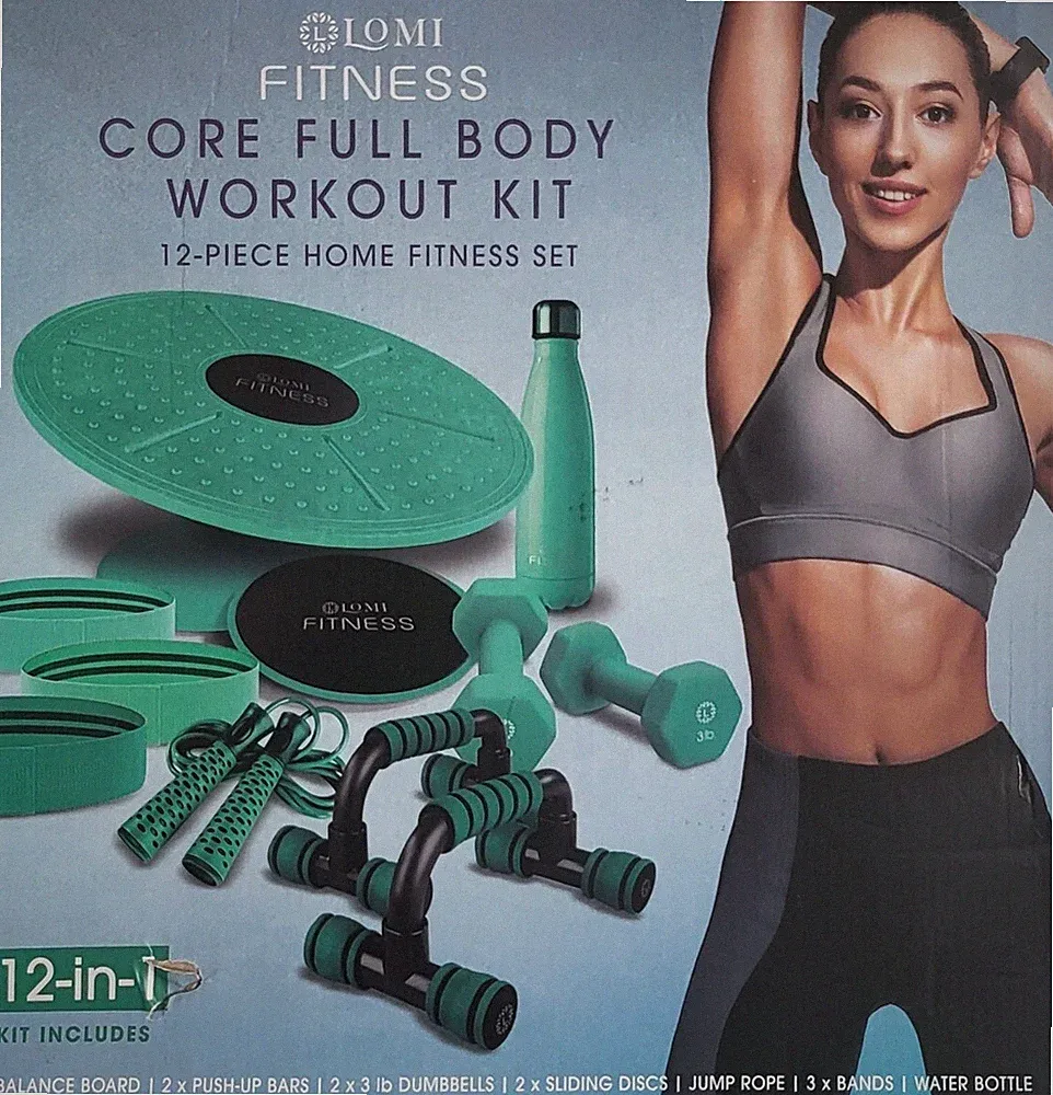 Brand New 12-Piece Lomi Home Fitness Core Full Body Workout Kit
