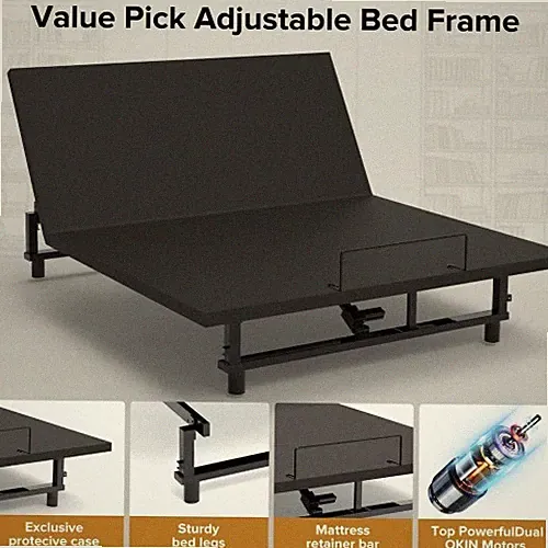 *BRAND NEW* Adjustable Bed Base Frame Queen Bed Frame w/ HEAD-FOOT