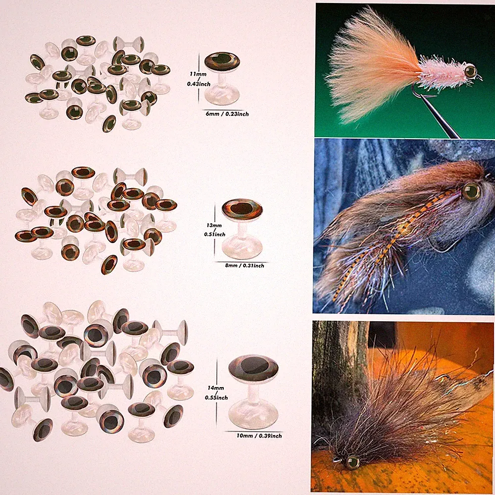 Brass Dumbbell with Eyes Tying Baitfish Beads Nymph for Fishing