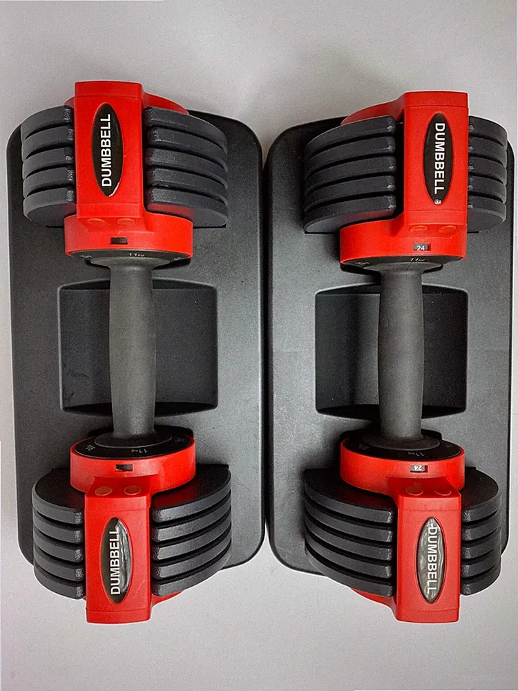 BuffDuck 11kg Weight Dumbbell Set Cap Gym Barbell Plates Body Workout Adjustable