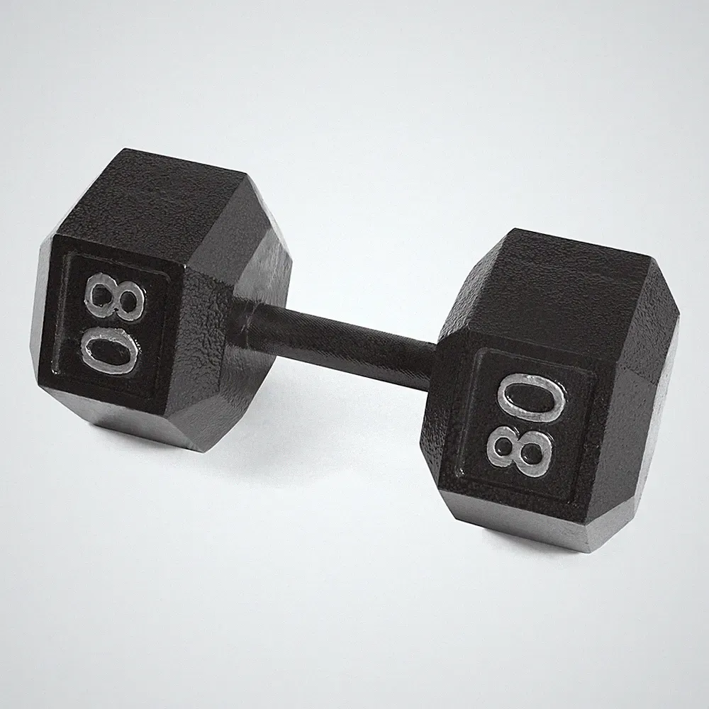 Build Serious Muscle - CAP Barbell 80 lb Cast Iron Hex Dumbbell