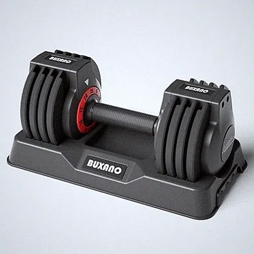 BUXANO Adjustable Dumbbell 25LB Weight, 5 in 1 Weight, Handle, Workout - Black