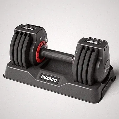 BUXANO Adjustable Dumbbell 25LB Weight, 5 in 1 Weight, Handle, Workout - Black