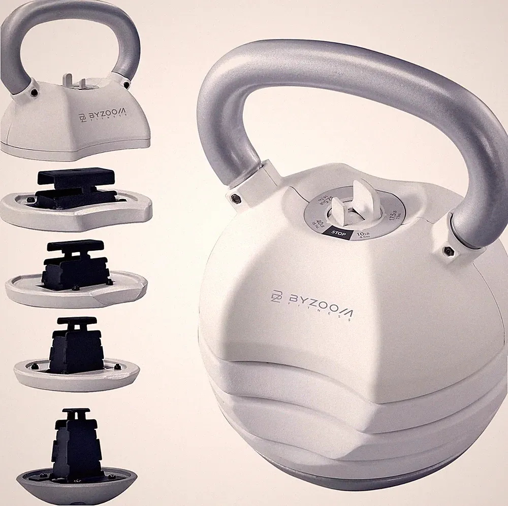 BYZOOM FITNESS Pure Series Adjustable Kettlebell 30-50LB