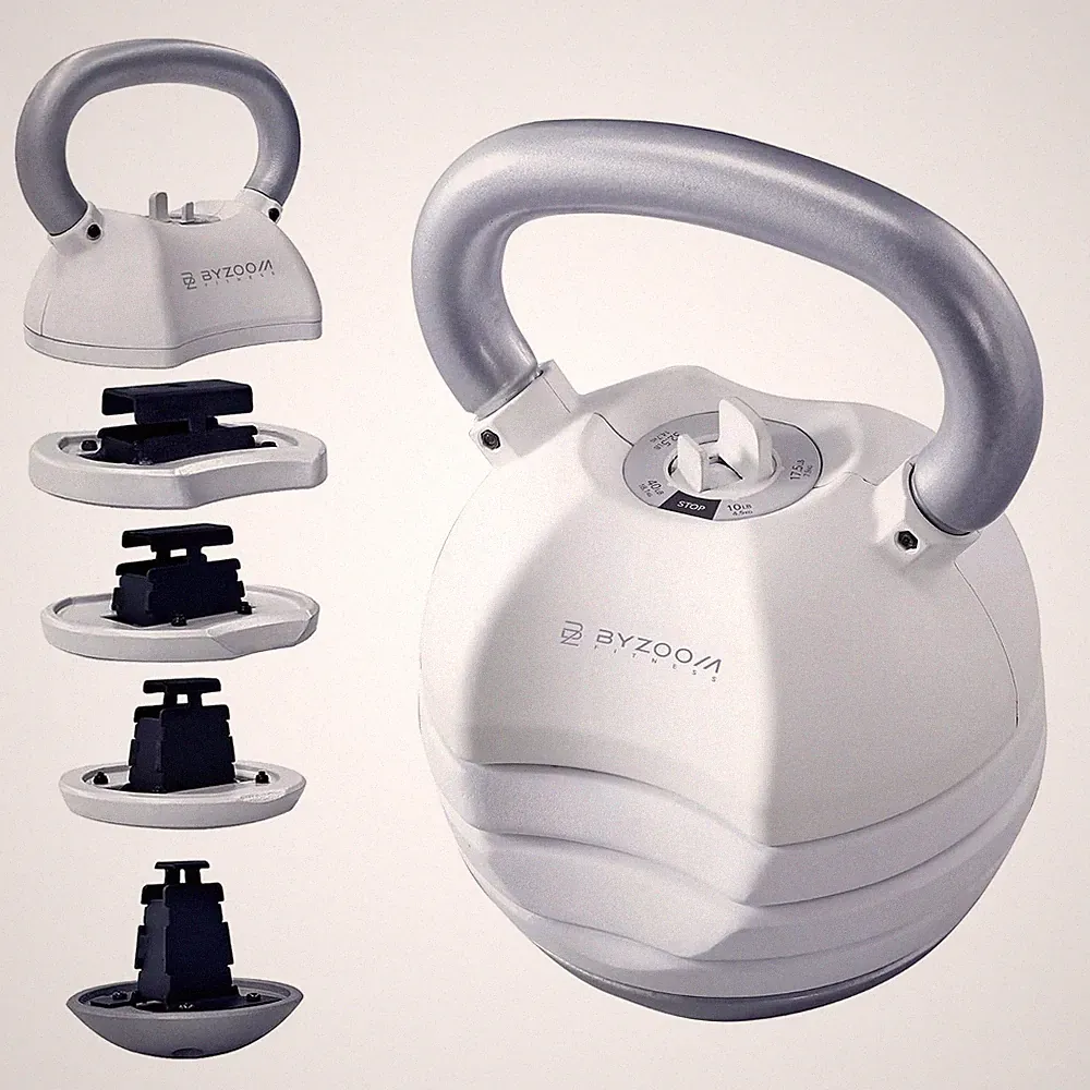 BYZOOM FITNESS Pure Series Adjustable Kettlebell 30-50LB