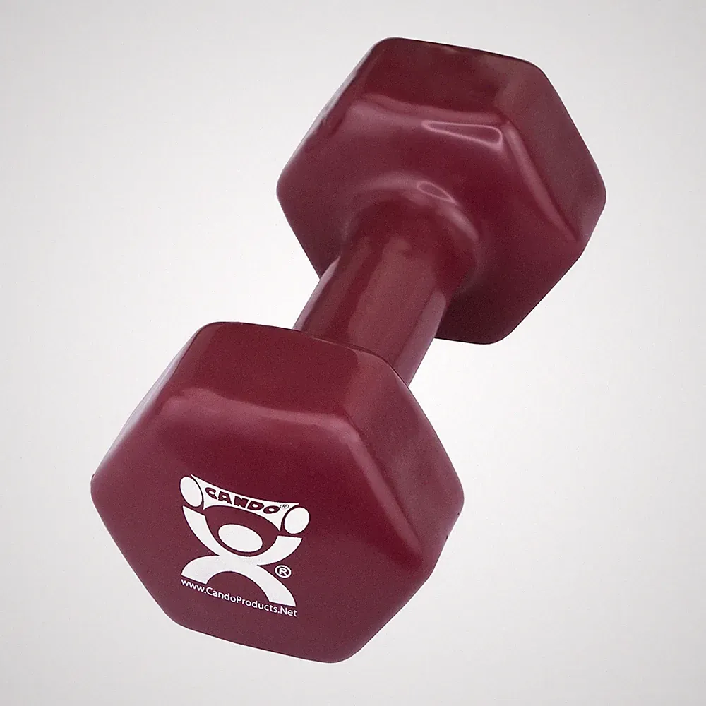 CanDo Vinyl Coated Dumbbell, Maroon (12 lb), Each